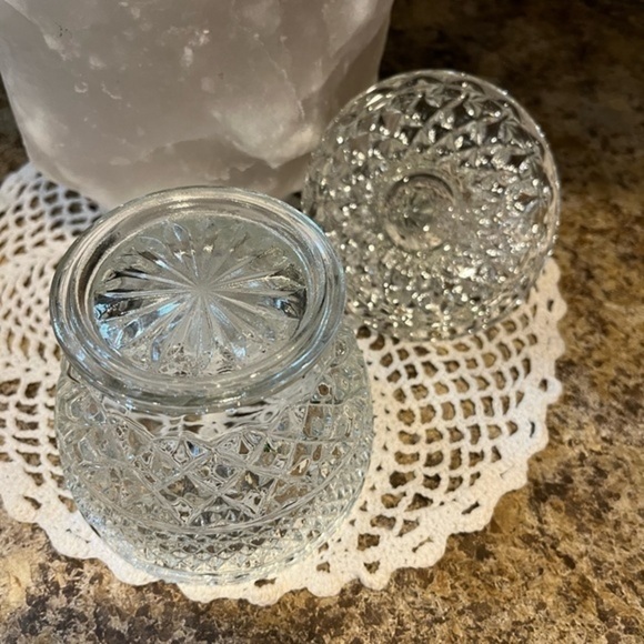 Vintage Small Covered Depression Glass Candy Trinket Dish - Picture 7 of 10